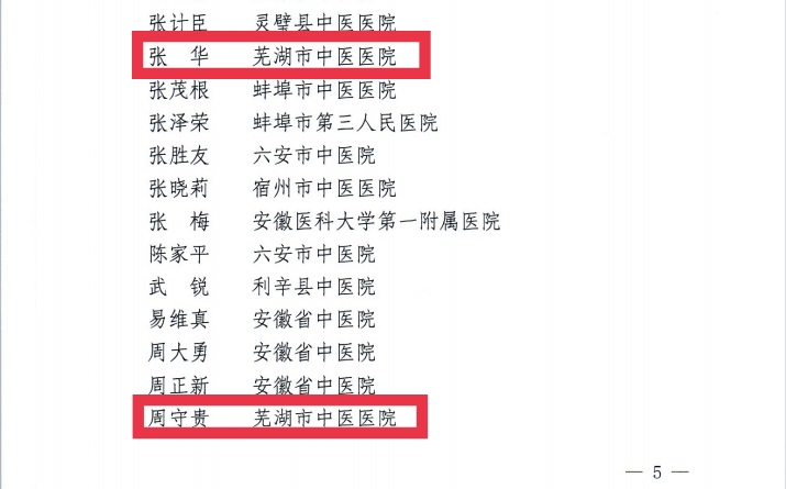 【喜報(bào)】蕪湖市中醫(yī)醫(yī)院多人獲評(píng)第二屆安徽省國(guó)醫(yī)名師、第三屆安徽省名中醫(yī)、第一屆安徽省名中藥師(圖4)